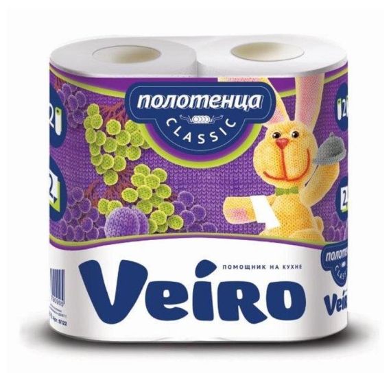 Бумажные полотенца VEIRO classic 2-х слойн. 2шт 12*40