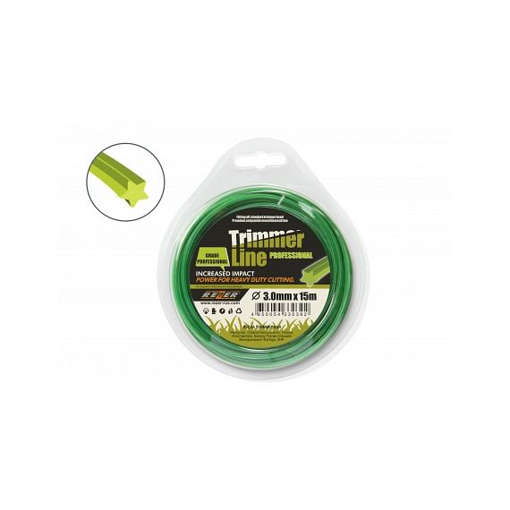 Леска триммерная 3,0*15м звезда Rezer PROF  03.007.00088