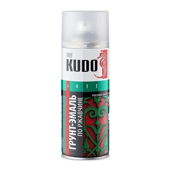 Грунт-эмаль по ржавчине KUDO KU-319003 RAL-9003 520мл аэрозоль белая  50092