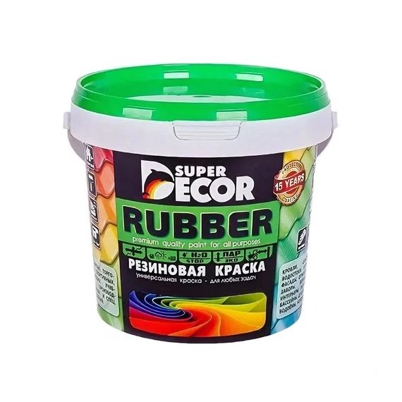 Резиновая краска SuperDecor Графит 6кг