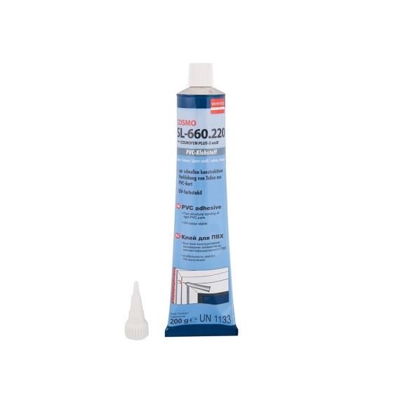 Клей для ПВХ Cosmofen Plus-S SL-660.220 белый 200г  219903