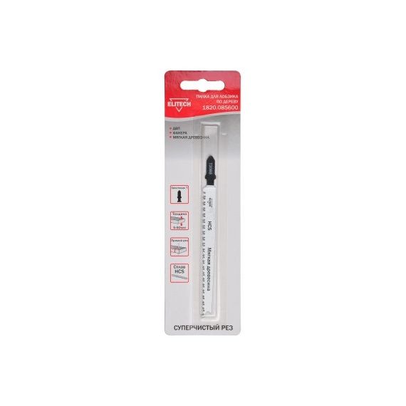 Пилка для лобзика по дереву Elitech T308B  1820.085600