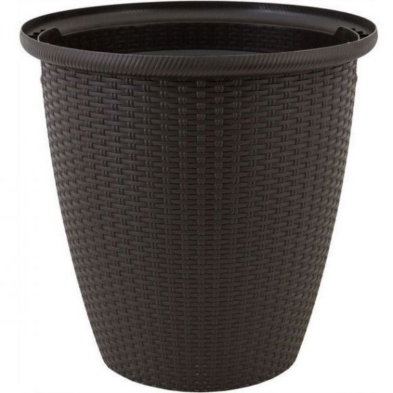 Кашпо напольное InGreen Rattan D-470/50л с внутренним горшком 27л горький шоколад  6216ГШК