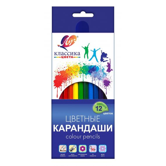 Набор цветн.карандашей 12шт  042728/ 1710-08
