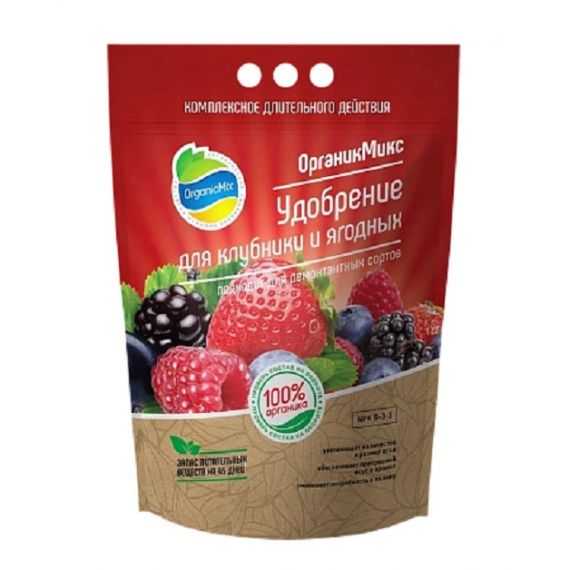 Удобрение ОрганикМикс для клубники и ягодных , 2,8кг