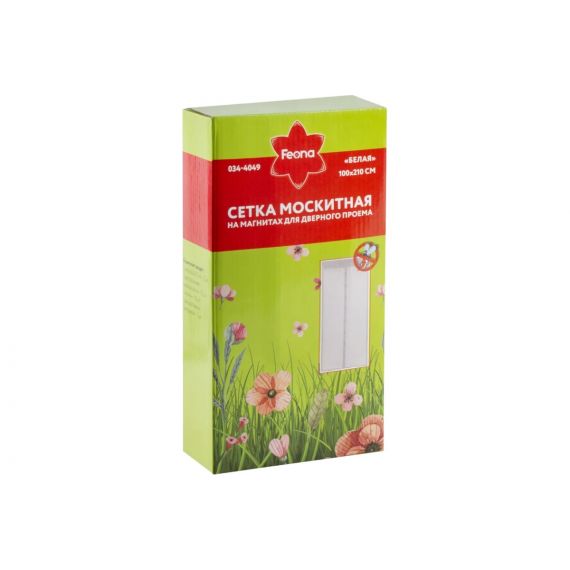 Сетка москитная на магнитах 1*2,1м  белая "FEONA"  034-4049/224823