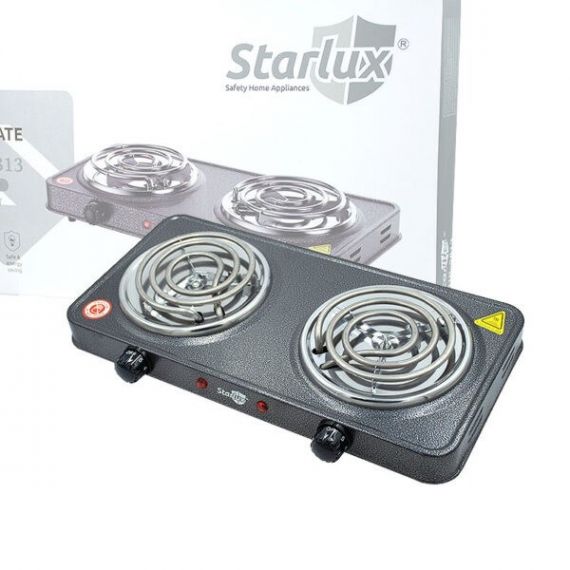Электроплитка двухконф. StarLux SHP-5813 2кВт, спираль антик