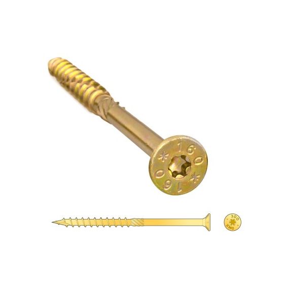 Шуруп с/нарез. д/дерева потай 8*160 1шт. CS08160/310816