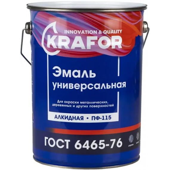 Эмаль ПФ-115 KRAFOR 6кг Шоколадная 25974