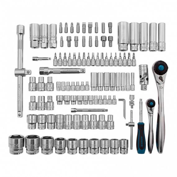 Набор инструментов 109 предм. GROSS 1/4", 1/2", CrV 120 зуб. 14155, изображение 3