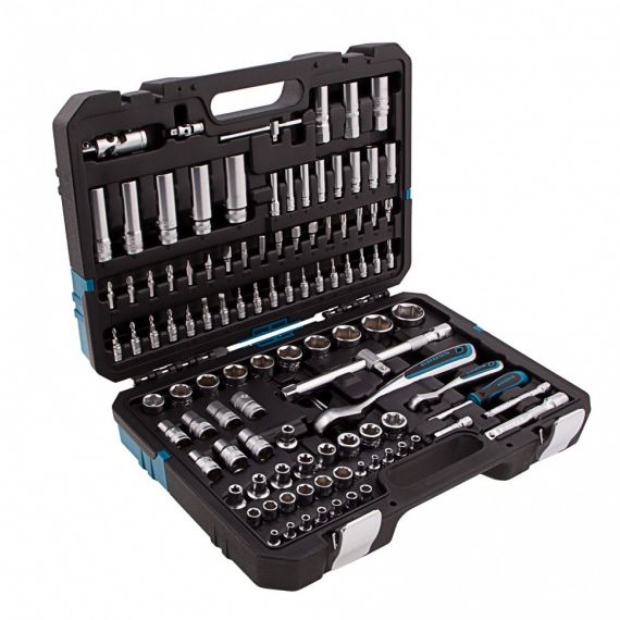 Набор инструментов 109 предм. GROSS 1/4", 1/2", CrV 120 зуб. 14155, изображение 5