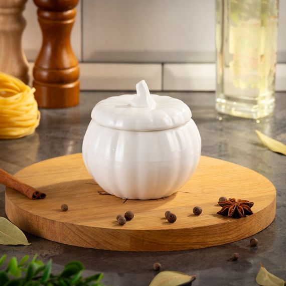 Горшок для запекания керамика, 0.42 л, 11х11х9см, Daniks, Тыква, Y4-7974/Y6-10217, изображение 2