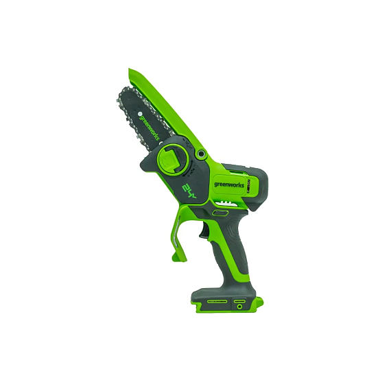 Цепная мини пила аккумуляторная Greenworks Арт. 2008207UВ 24V 10см с АКБ 4Ач и ЗУ