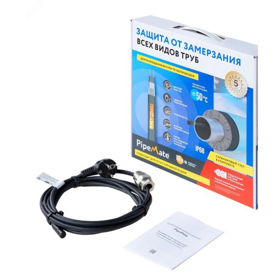 Секция нагревательная кабельная PipeMate 10Вт/м  2м  2293629