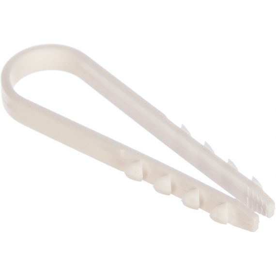 Дюбель-хомут 5х10мм белый 100шт.  REXANT 28383/07-4501