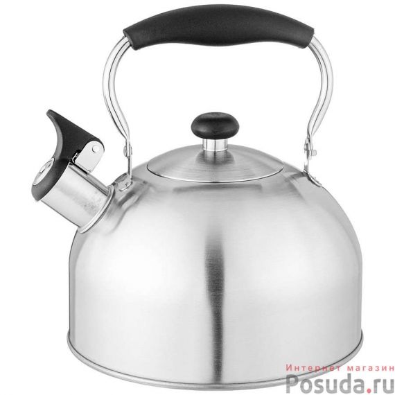 Чайник 2,5л нерж со свистком, индукция 937-904, изображение 2