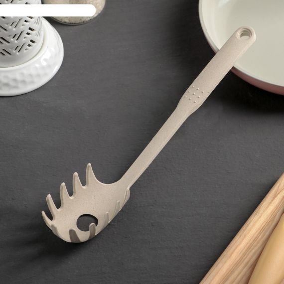 Ложка для спагетти "Беж" 28х6*3,5 см, цвет бежевый 4466926, изображение 2