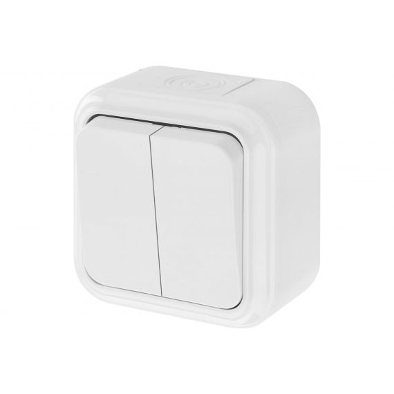 Выключатель 2кл. А56-224 о/п IP54 белый Пралеска Аква  05443