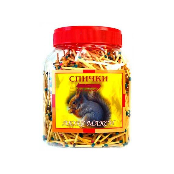 Спички ЛЮКС наполнением 1100шт. ПЭТ-банка 2799728