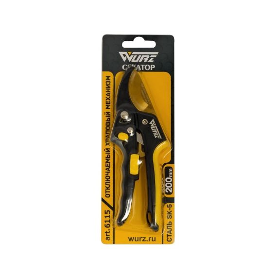 Секатор WURZ храповый 200мм макс. диаметр реза 24мм  6115