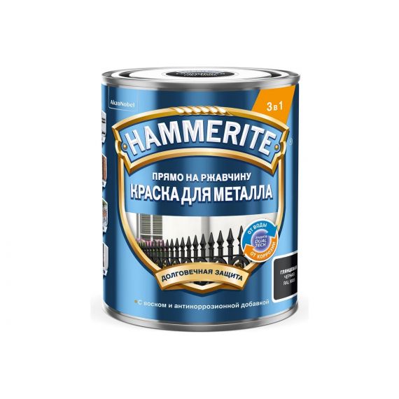 Хаммерайт гладкая черная 2л