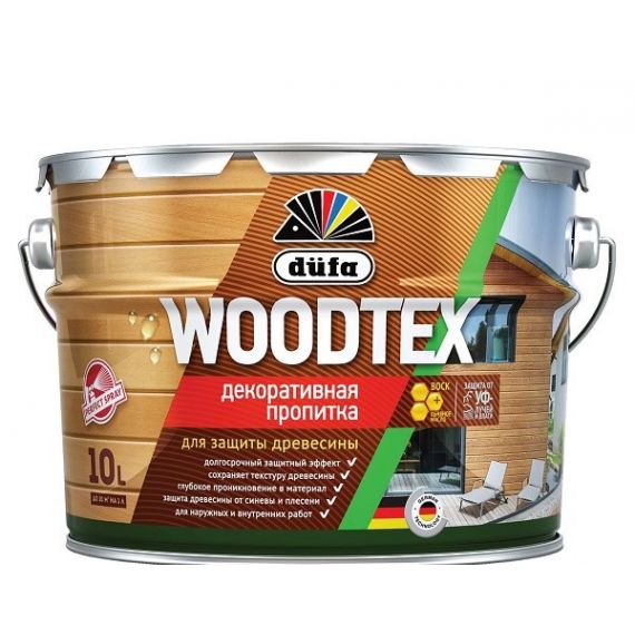 Пропитка декоративная Dufa Woodtex белая 9л Пропитка декоративная Dufa Woodtex белая 9л