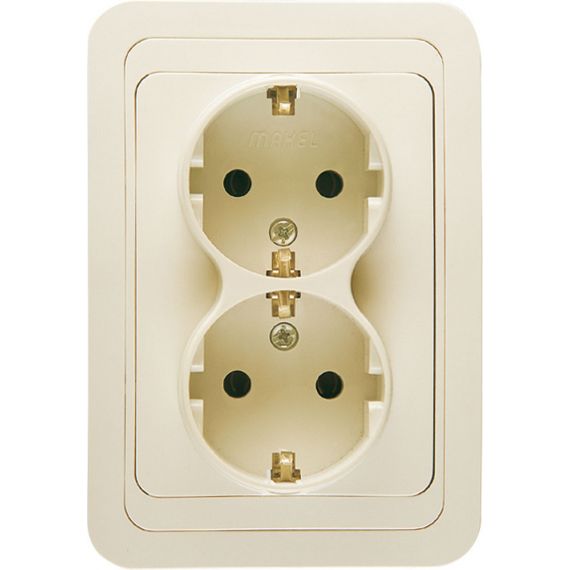 МИМОЗА Розетка 2гн.с/з крем. 25082 МИМОЗА Розетка 2гн.с/з крем. 25082