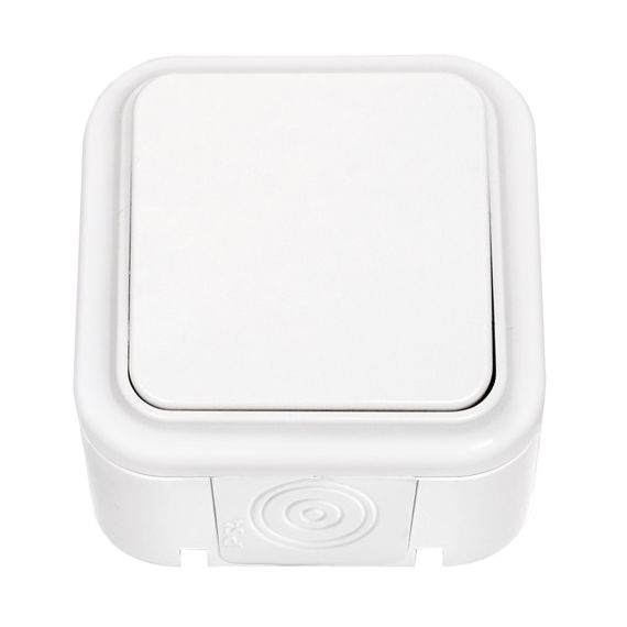 Выключатель 1кл. А16-222 о/п IP54 белый Пралеска Аква  05440