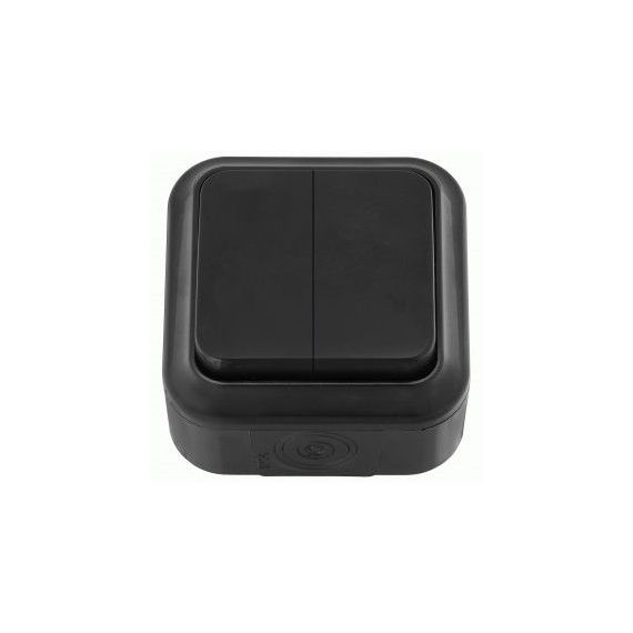 Выключатель 2кл. А56-224 о/п IP54 черный Пралеска Аква  06613