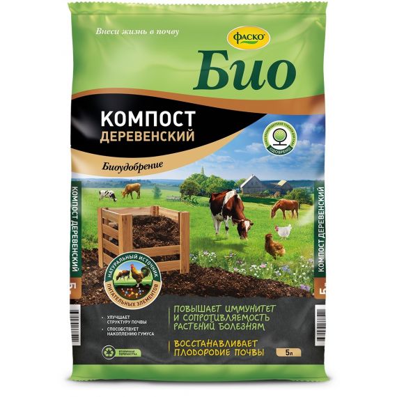 Био Компост Деревенский органоминеральное Фаско 5л  148880