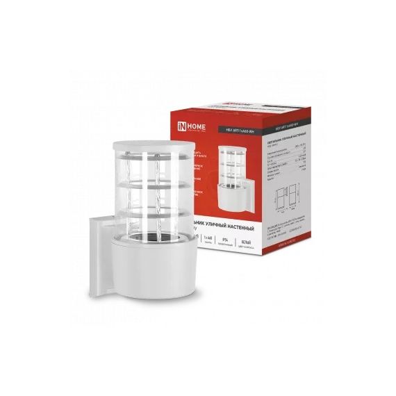 Светильник уличный настенный односторонний НБУ ART-1хA60-WH белый  IP54  1802 Светильник уличный настенный односторонний НБУ ART-1хA60-WH белый  IP54  1802