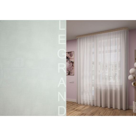 Тюль ЛЕН 500*260 с утяжелителем белый