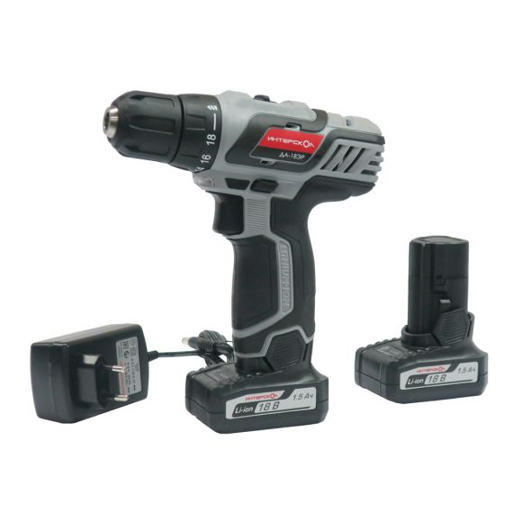 Дрель аккумуляторная Интерскол ДА-18ЭР Li 2акк 2,0Ач  436.2.2.20/1759781/17469