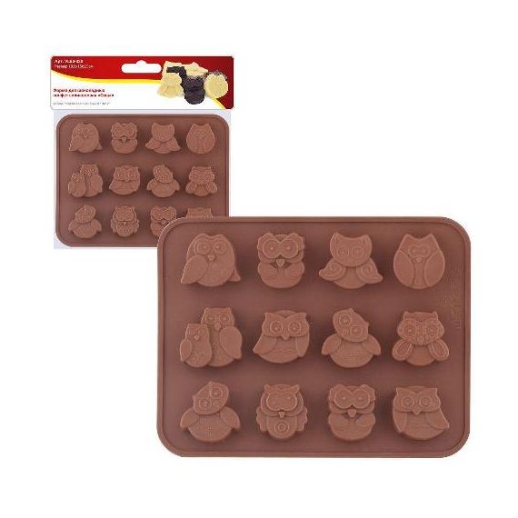 Форма для шоколадных конфет силик.СОВЫ  80-330