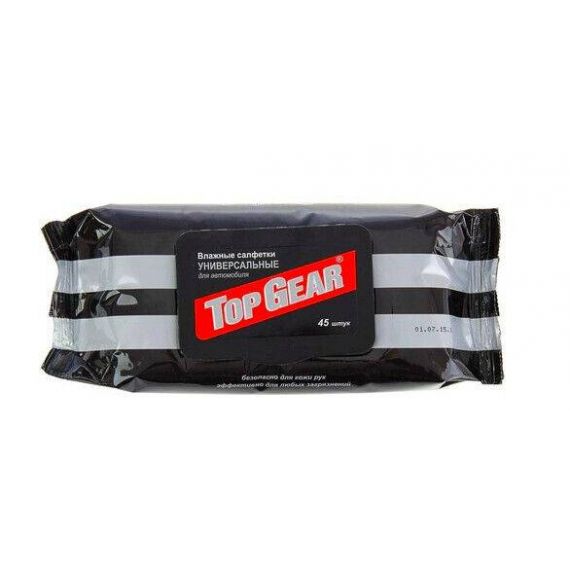 Влажные салфетки автомобильные №45 Top gear 30107