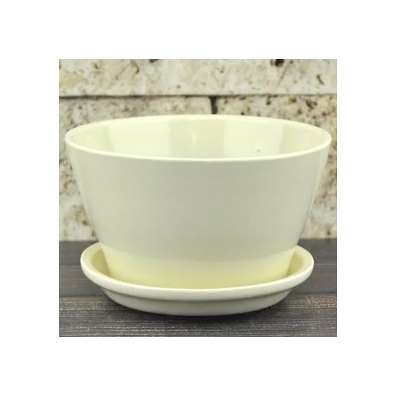 Горшок БЕЛЛИТА глянец бежевый 12см 510764