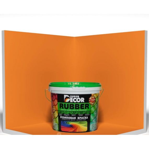 Резиновая краска SuperDecor №11 Оранжевое лето 1кг, изображение 2