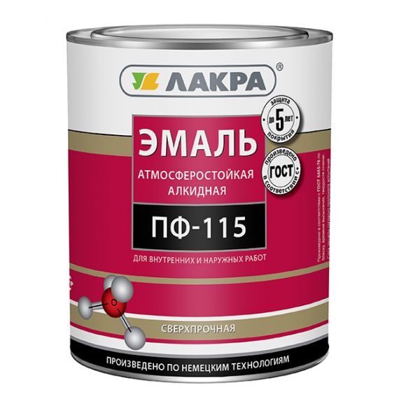 Эмаль ПФ-115 Лакра Синтез серая 2,0кг