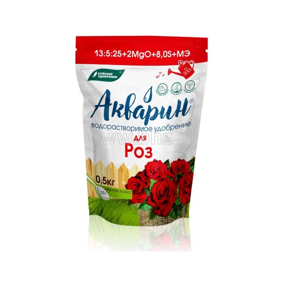 АКВАРИН Удобрение водорастворимое для роз 0,5кг  19437