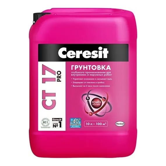 Грунтовка глубокого проникновения Ceresit CT 17 PRO, 1 л 210483 Грунтовка глубокого проникновения Ceresit CT 17 PRO, 1 л 210483