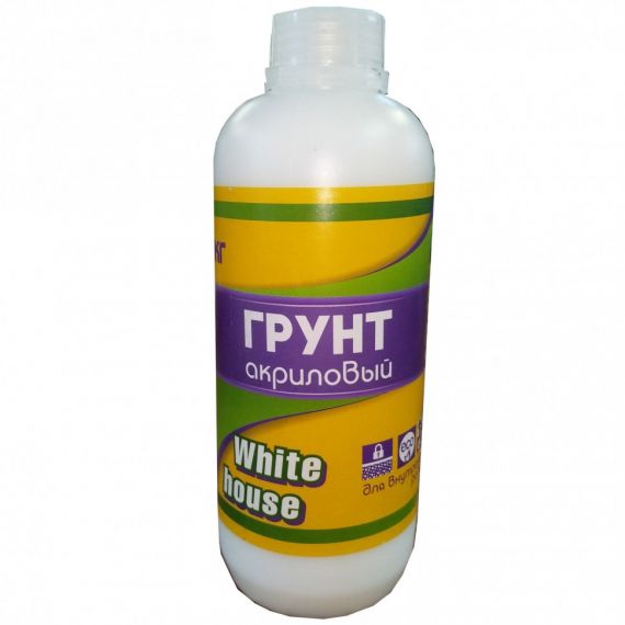 Грунт акриловый "White House" для внутренних работ 1,0кг Грунт акриловый "White House" для внутренних работ 1,0кг