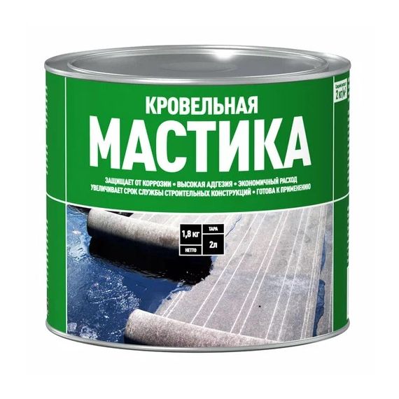 Мастика битумная Старт, кровельная, черная, 2л 276529