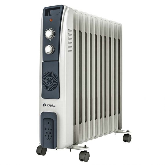 Обогреватель масляный DELTA D12F-11 2500Вт 11 секций с вентилятором Обогреватель масляный DELTA D12F-11 2500Вт 11 секций с вентилятором