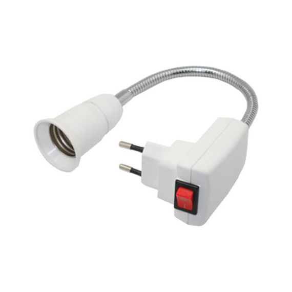 Переходник вилка-патрон Е27 с выключателем APF7SWEAY Ecola Переходник вилка-патрон Е27 с выключателем APF7SWEAY Ecola