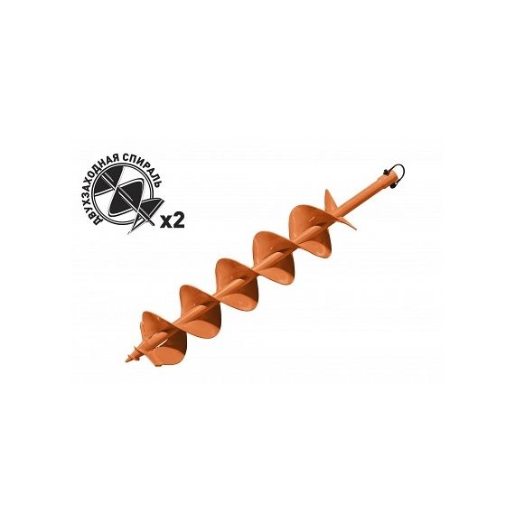 Шнековый бур для грунта CARVER 200мм  двухзаходный