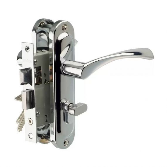 Замок врезной Vrata 50/76-ЦМВ70 СР хром а758