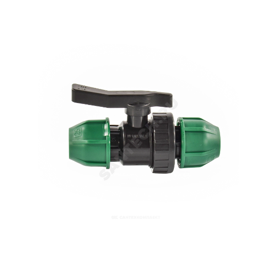 Кран шаровой компрессионный Дн 25 Ру16  ТПК-АКВА 555220025/ 163463/ 107-9860