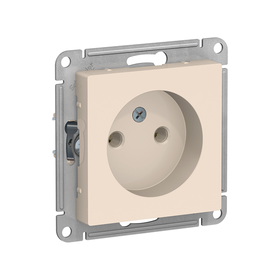 Механизм розетки 1-м без заземл. 16А бежевая ATLAS DESIGN  ATN000241