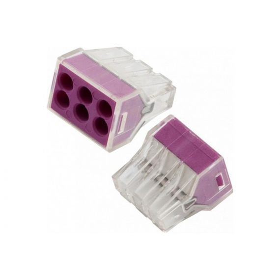 Клемма на 6 проводов самозажимная GTER6-06 0,75-2,5 GENERAL  800490/04201