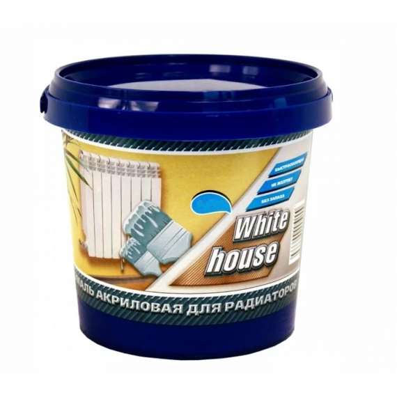 Эмаль акрил. "WHITE HOUSE" для радиаторов белая 0,5кг  14372